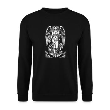Lilith Fallen Angel with Flowing Robes and snake - Unisex Sweatshirt - black - Front - Alina (178cm) & Michal (187cm)