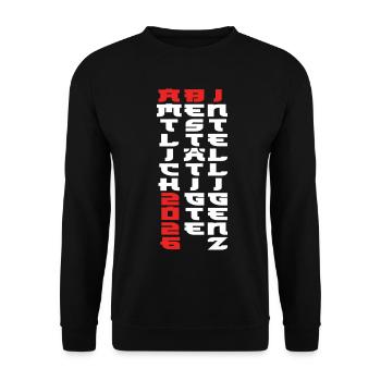 Abi 2026 - Abitur - Manga Style Gift - Unisex Sweatshirt - black - Front - Alina (178cm) & Michal (187cm)