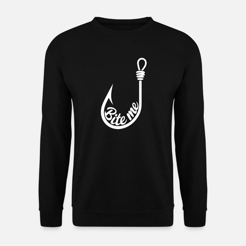 Bite Me Lure Hook Design - Unisex Sweatshirt - black