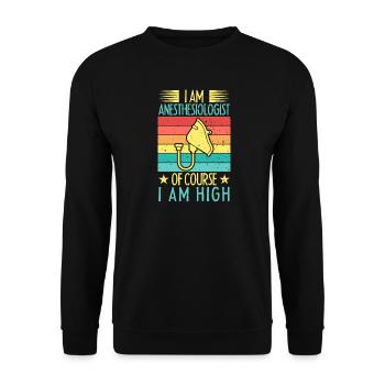 Anesthésiste Bien sûr que je suis anesthésiant - Sweat-shirt Unisexe - noir - Devant - Alina (178cm) & Michal (187cm)