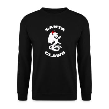 SANTA CLAWS - Unisex Pullover - Schwarz - Vorne - Alina (178cm) & Michal (187cm)