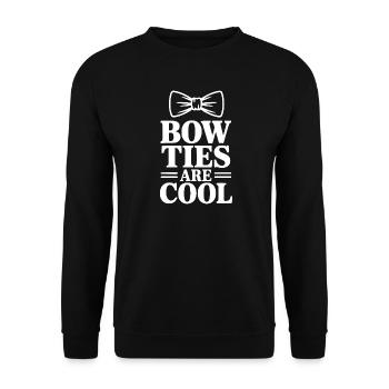 Bow Ties Are Cool - Unisex Sweatshirt - black - Front - Alina (178cm) & Michal (187cm)