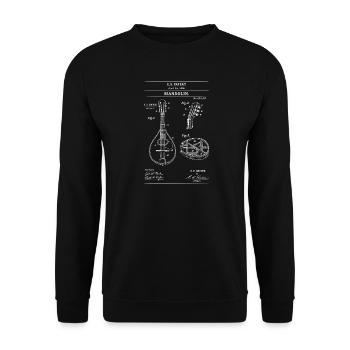 Diagramme de brevet de mandoline - Sweat-shirt Unisexe - noir - Devant - Alina (178cm) & Michal (187cm)