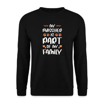Pinscher - Unisex Sweatshirt - black - Front - Alina (178cm) & Michal (187cm)