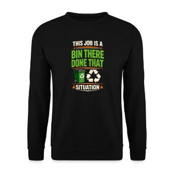 Barrel job done | Recycling center - Unisex Sweatshirt - black - Front - Alina (178cm) & Michal (187cm)