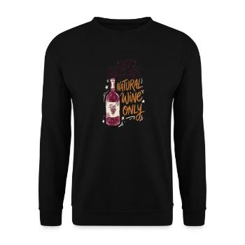 Natural Wine Only - Unisex Sweatshirt - black - Front - Alina (178cm) & Michal (187cm)