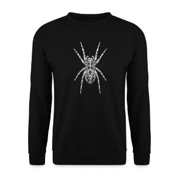 Mitternachtsspinnen-Mandala - Unisex Pullover - Schwarz - Vorne - Alina (178cm) & Michal (187cm)