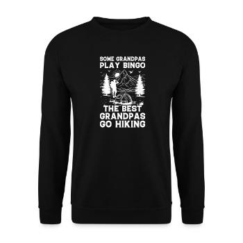 Certains grands-pères jouent au bingo, les meilleurs grands-papys font du Hiki - Sweat-shirt Unisexe - noir - Devant - Alina (178cm) & Michal (187cm)