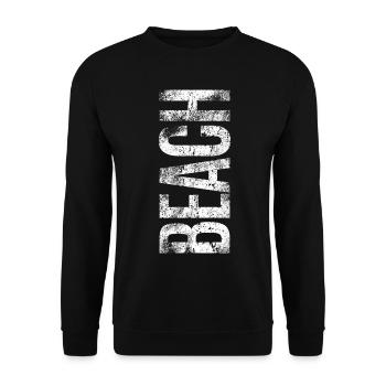 Conception de fautes de frappe de plage | Vacances à la plage - Sweat-shirt Unisexe - noir - Devant - Alina (178cm) & Michal (187cm)