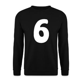 Six: Minimalist Numeral 6 | Sixth - Unisex Sweatshirt - black - Front - Alina (178cm) & Michal (187cm)