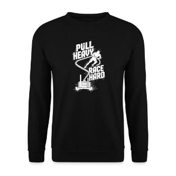 Pull Heavy Race Hard - Unisex Pullover - Schwarz - Vorne - Alina (178cm) & Michal (187cm)