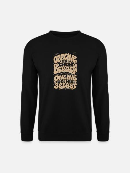 Mountains Star Saying Hiking Aesthetic - Unisex Sweatshirt - black