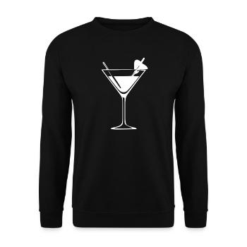 Cocktail Cocktailglas Geschenk Barkeeper Kellner  - Unisex Pullover - Schwarz - Vorne - Alina (178cm) & Michal (187cm)