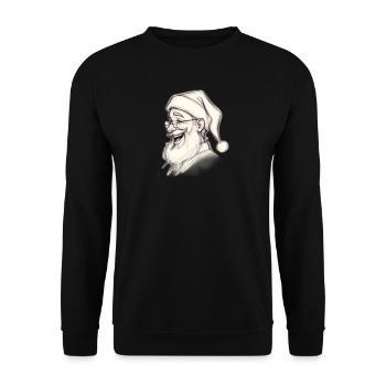 Santa Chef Skizzen-Tee - Unisex Pullover - Schwarz - Vorne - Alina (178cm) & Michal (187cm)