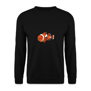 Poisson clown - Sweat-shirt Unisexe - noir - Devant - Alina (178cm) & Michal (187cm)