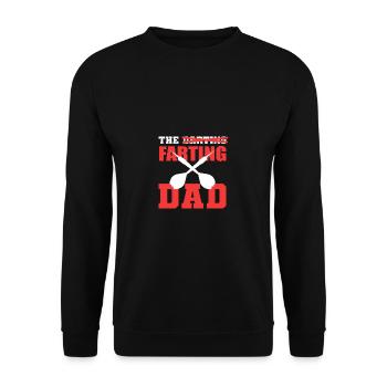 The Fart Father Funny Father Gift - Unisex Sweatshirt - black - Front - Alina (178cm) & Michal (187cm)
