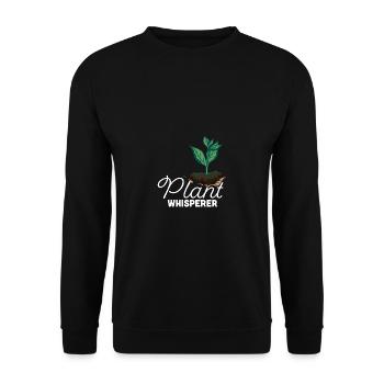 Vintage Gärtner Zitat Pflanze Flüsterer lustiger G - Unisex Pullover - Schwarz - Vorne - Alina (178cm) & Michal (187cm)