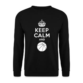 Keep Calm - Basketball 2 - Sweat-shirt Unisexe - noir - Devant - Alina (178cm) & Michal (187cm)