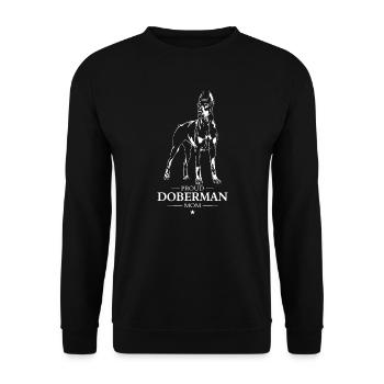 Doberman Mom Dog Dog Doberman Wilsigns - Unisex Sweatshirt - black - Front - Alina (178cm) & Michal (187cm)