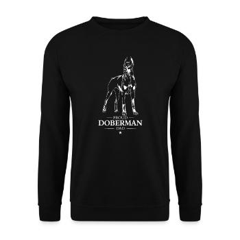 Doberman Papa Chien Chien Doberman Wilsigns - Sweat-shirt Unisexe - noir - Devant - Alina (178cm) & Michal (187cm)