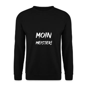 Moin Meister! - Unisex Pullover - Schwarz - Vorne - Alina (178cm) & Michal (187cm)