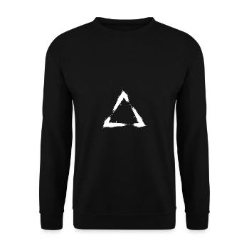 Symbol Dreieck Bürste Design Neu Weiß - Sweat-shirt Unisexe - noir - Devant - Alina (178cm) & Michal (187cm)