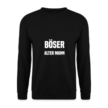 BÖSER ALTER MANN - Unisex Pullover - Schwarz - Vorne - Alina (178cm) & Michal (187cm)