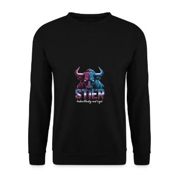 Taurus Zodiac Sign - Unisex Sweatshirt - black - Front - Alina (178cm) & Michal (187cm)