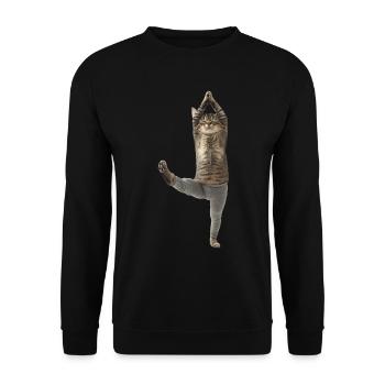 Amerikanisch Kurzhaar - Unisex Pullover - Schwarz - Vorne - Alina (178cm) & Michal (187cm)