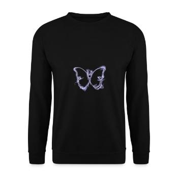Smoke Butterfly - Sweat-shirt Unisexe - noir - Devant - Alina (178cm) & Michal (187cm)