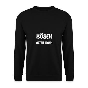 BÖSER ALTER MANN - Unisex Pullover - Schwarz - Vorne - Alina (178cm) & Michal (187cm)