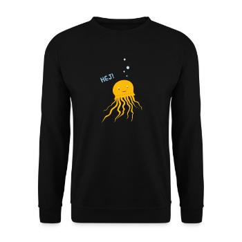 Unterwasser Comicfigur Medusa - Unisex Pullover - Schwarz - Vorne - Alina (178cm) & Michal (187cm)