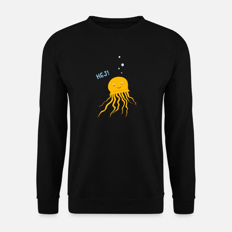 Unterwasser Comicfigur Medusa - Unisex Pullover - Schwarz