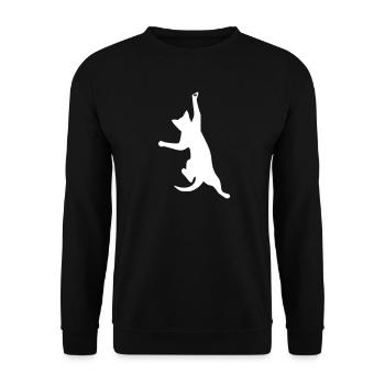 Le chat est suspendu - Sweat-shirt Unisexe - noir - Devant - Alina (178cm) & Michal (187cm)