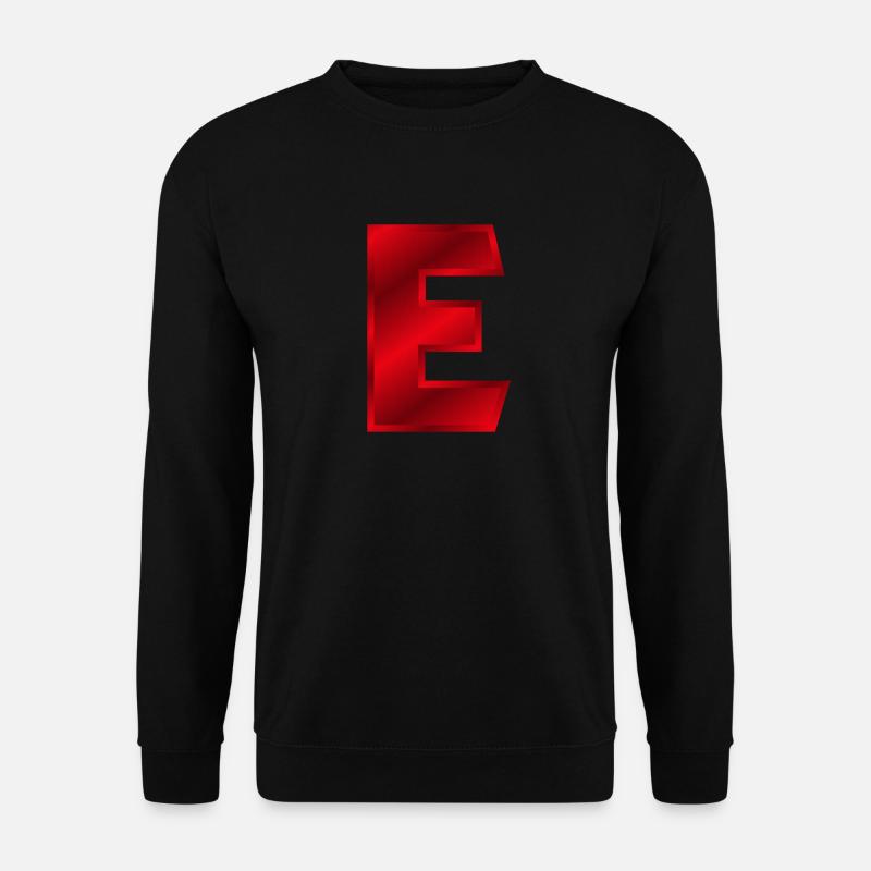 Rotes E - Unisex Pullover - Schwarz