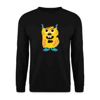 Buchstabe B Geschenk Monster ABC Vorname mit B - Unisex Pullover - Schwarz - Vorne - Alina (178cm) & Michal (187cm)