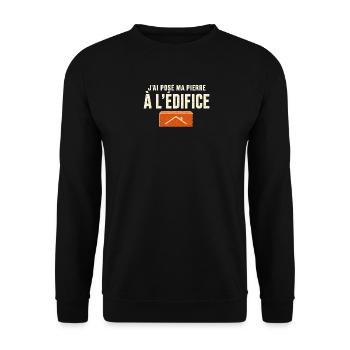 Ma pierre à l'édifice — Contribution - Sweat-shirt Unisexe - noir - Devant - Alina (178cm) & Michal (187cm)
