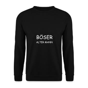 BÖSER ALTER MANN - Unisex Pullover - Schwarz - Vorne - Alina (178cm) & Michal (187cm)