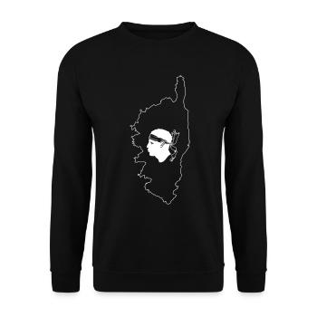 Corsica France Map - Unisex Pullover - Schwarz - Vorne - Alina (178cm) & Michal (187cm)