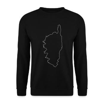 Corsica Island France Map - Unisex Pullover - Schwarz - Vorne - Alina (178cm) & Michal (187cm)