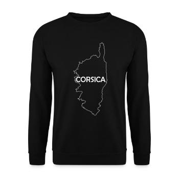 Corsica Island France Map - Unisex Pullover - Schwarz - Vorne - Alina (178cm) & Michal (187cm)