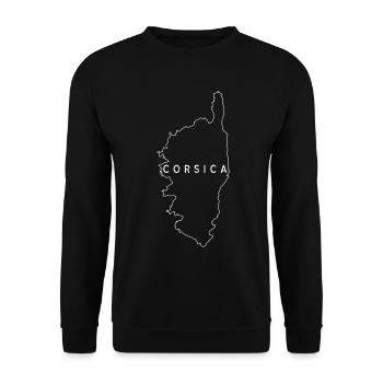 Corsica Island France Map - Unisex Pullover - Schwarz - Vorne - Alina (178cm) & Michal (187cm)