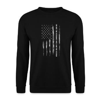 I'm Not The Veteran's Wife I Am... - Unisex Pullover - Schwarz - Vorne - Alina (178cm) & Michal (187cm)