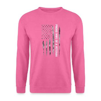Fière épouse d’un ancien combattant - Sweat-shirt Unisexe - rose - Devant