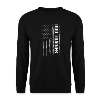 Dresseur de chiens - Drapeau américain - Sweat-shirt Unisexe - noir - Devant - Alina (178cm) & Michal (187cm)