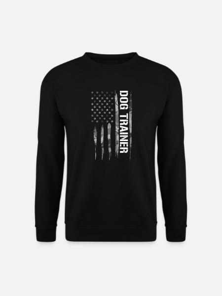 Dog Trainer - American Flag - Unisex Sweatshirt - black