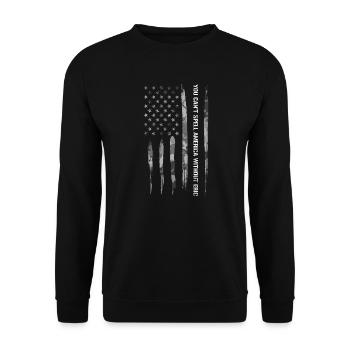 You Can't Spell America Without... - Unisex Pullover - Schwarz - Vorne - Alina (178cm) & Michal (187cm)