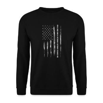 Je suis un père et un vétéran rien... - Sweat-shirt Unisexe - noir - Devant - Alina (178cm) & Michal (187cm)
