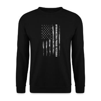 Afghanistan Proud Veteran - Unisex Sweatshirt - black - Front - Alina (178cm) & Michal (187cm)