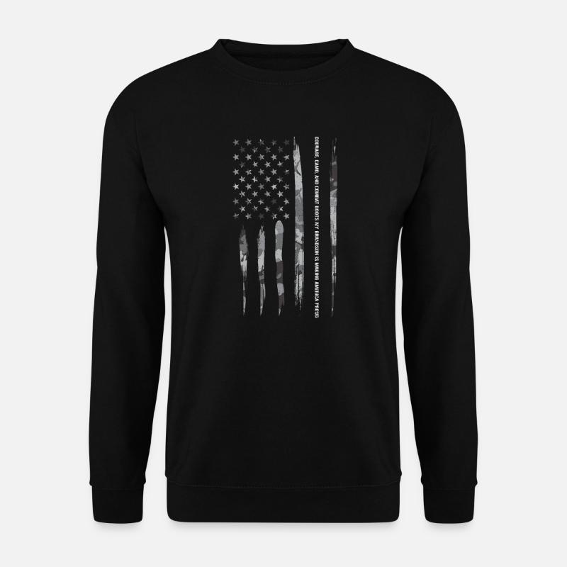 Courage, Camo, And Combat Boots... - Unisex Pullover - Schwarz